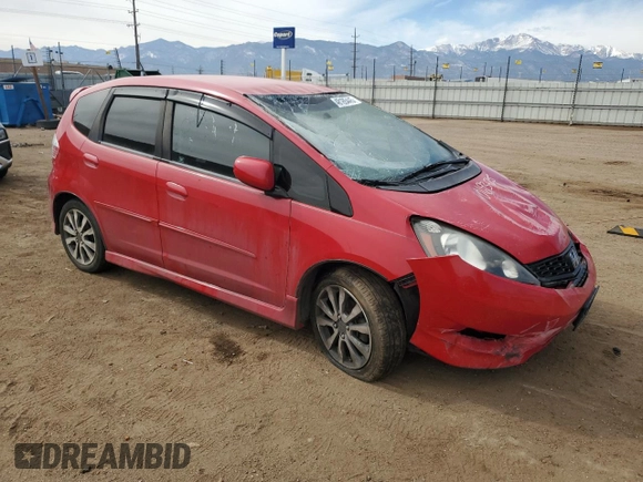 2012 Honda Fit Sport with VIN JHMGE8H52CC039480, listed as a Copart auction lot 48185445 with 106,663 mi miles and Salvage Title. Bid and sale history available at DreamBid. Image 4.