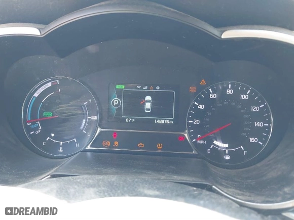 2014 Kia Optima Hybrid EX with VIN KNAGN4AD8E5066053, listed as a IAAI auction lot 41868329 with 148,876 mi miles. Bid and sale history available at carsss.com. Image 7.