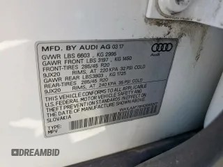 2017 Audi Q7 Premium Plus with VIN WA1LAAF78HD049207, listed as a Copart auction lot 50775835 with 107,482 mi miles and Salvage Title. Bid and sale history available at DreamBid. Image 13.