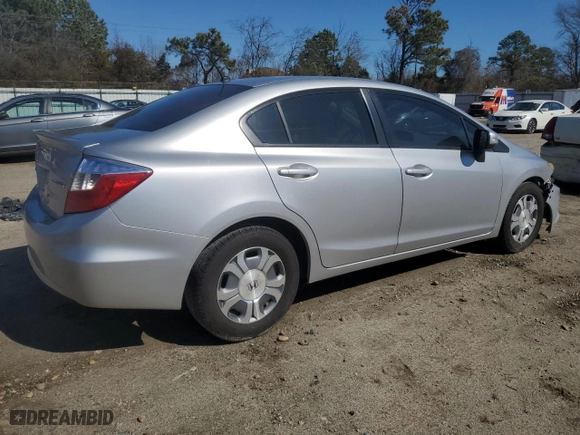 2012 Honda Civic Hybrid with VIN JHMFB4F29CS000798, listed as a Copart auction lot 47304835 with NaN miles and Clean Title. Bid and sale history available at carsss.com. Image 3.