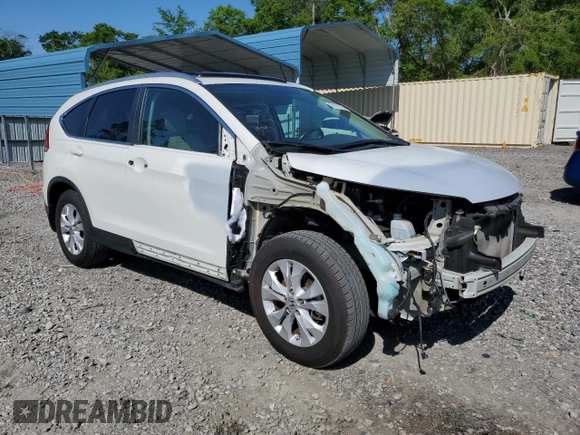 2013 Honda CR-V EX-L with VIN 5J6RM3H76DL014479, listed as a Copart auction lot 51075315 with 98,279 mi miles and Salvage Title. Bid and sale history available at DreamBid. Image 4.