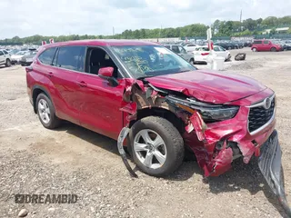 2021 Toyota Highlander L z VIN 5TDBZRBH8MS529396, wystawiony jako IAAI lot #42708605 z przebiegiem 49 455 mil mil oraz . Historia ofert i sprzedaży dostępna na DreamBid. Obrazek 1.