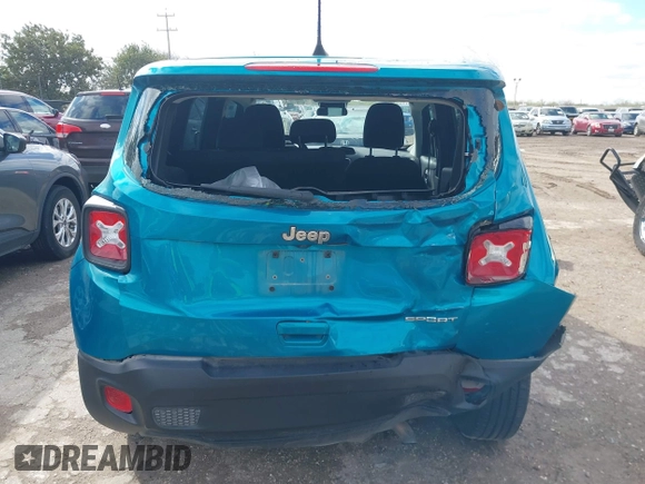 2021 Jeep Renegade Sport with VIN ZACNJCABXMPM46996, listed as a IAAI auction lot 41285728 with 34,266 mi miles and . Bid and sale history available at DreamBid. Image 16.