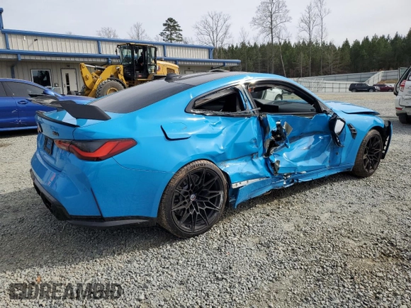 2022 BMW M4 Competition xDrive with VIN WBS43AZ01NCK81354, listed as a Copart auction lot 45180024 with 13,723 mi miles. Bid and sale history available at carsss.com. Image 3.