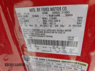 2009 Ford F-150 XL with VIN 1FTRW12829KC78768, listed as a IAAI auction lot 41844154 with Not provided miles and . Bid and sale history available at DreamBid. Image 9.