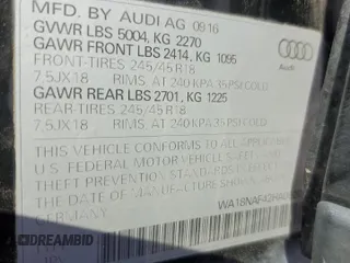 2017 Audi allroad A4 Premium Plus z VIN WA18NAF42HA062052, wystawiony jako Copart lot #53169745 z przebiegiem 73 667 mil mil oraz Szkoda całkowita • Salvage title. Historia ofert i sprzedaży dostępna na DreamBid. Obrazek 12.