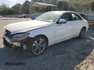 2020 Mercedes-Benz C with VIN W1KWF8DB5LR593475, listed as a Copart auction lot 49991955 with 33,108 mi miles and Salvage Title. Bid and sale history available at carsss.com. Image 1.