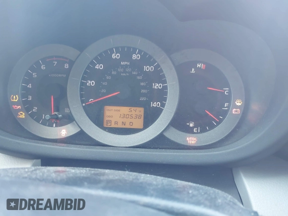 2007 Toyota RAV4 with VIN JTMBD33V576033542, listed as a IAAI auction lot 41867715 with 130,538 mi miles. Bid and sale history available at carsss.com. Image 7.