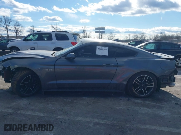 2021 Ford Mustang GT with VIN 1FA6P8CF9M5102707, listed as a IAAI auction lot 41428808 with 46,292 mi miles. Bid and sale history available at carsss.com. Image 14.