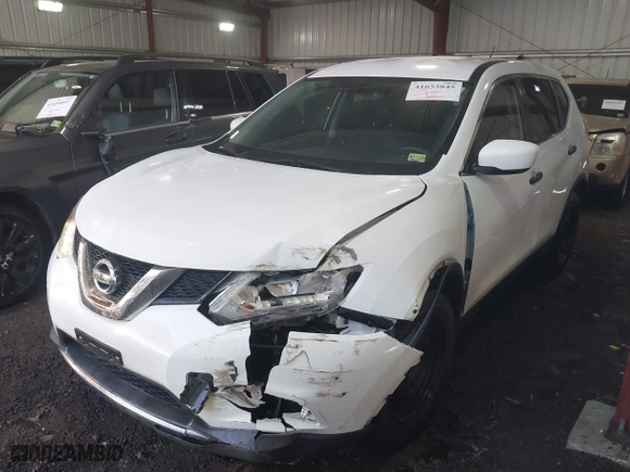 2016 Nissan Rogue SV with VIN KNMAT2MT2GP671375, listed as a IAAI auction lot 41653845 with 151,478 mi miles. Bid and sale history available at carsss.com. Image 17.