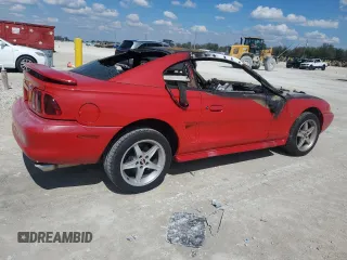 1997 Ford Mustang Cobra with VIN 1FALP47V8VF187337, listed as a Copart auction lot 46804405 with 0 mi miles and Non Repairable. Bid and sale history available at carsss.com. Image 3.