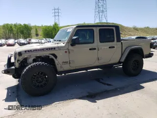 2020 Jeep Gladiator Rubicon with VIN 1C6JJTBG2LL190732, listed as a Copart auction lot 57100115 with 55,679 mi miles and Salvage title. Bid and sale history available at DreamBid. Image 1.