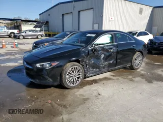 2022 Mercedes-Benz CLA with VIN W1K5J4GBXNN282245, listed as a Copart auction lot 47504475 with 80,030 mi miles and Salvage Title. Bid and sale history available at carsss.com. Image 1.