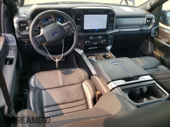2024 Ford F-150 with VIN 1FTFW7LDXRFA74262, listed as a Copart auction lot 69665714 with 4,714 mi miles and Salvage title. Bid and sale history available at DreamBid. Image 8.