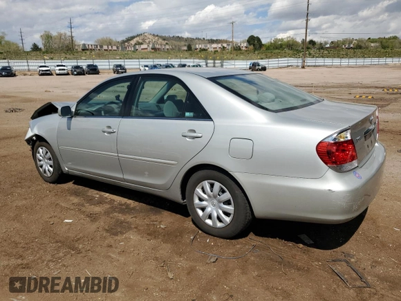 2005 Toyota Camry LE with VIN 4T1BE30K85U404527, listed as a Copart auction lot 56535345 with 74,472 mi miles and Salvage title. Bid and sale history available at DreamBid. Image 2.