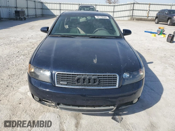 2005 Audi A4 SE с VIN WAULC68E75A116933, выставлен на аукционе Copart как лот 78170564 с пробегом 217 181 миль миль и Списание • Salvage title. История ставок и продаж доступна на DreamBid. Изображение 5.