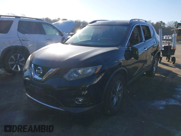 2014 Nissan Rogue SL with VIN 5N1AT2MV9EC803226, listed as a IAAI auction lot 41492057 with 167,584 mi miles. Bid and sale history available at carsss.com. Image 2.