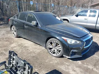 2018 Infiniti Q50 3.0t LUXE with VIN JN1EV7AR5JM611135, listed as a IAAI auction lot 41641752 with 69,521 mi miles. Bid and sale history available at carsss.com. Image 1.