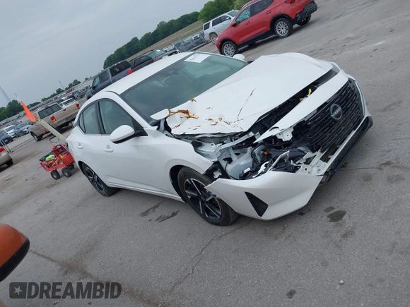 2024 Nissan Sentra SV with VIN 3N1AB8CV4RY274313, listed as a IAAI auction lot 42442578 with 33,681 mi miles and . Bid and sale history available at DreamBid. Image 1.