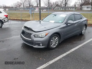 2014 Infiniti Q50 Premium with VIN JN1BV7AR7EM686881, listed as a IAAI auction lot 41812109 with 161,994 mi miles. Bid and sale history available at carsss.com. Image 17.