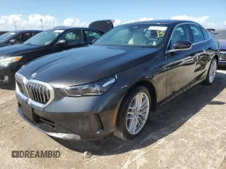 2024 BMW 5 Series 530i with VIN WBA43FJ09RCP87467, listed as a Copart auction lot 77611704 with 0 mi miles and Non Repairable. Bid and sale history available at carsss.com. Image 1.