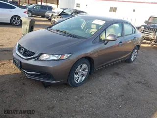 2013 Honda Civic Sdn LX with VIN 2HGFB2F52DH596895, listed as a IAAI auction lot 41923953 with 120,007 mi miles. Bid and sale history available at carsss.com. Image 19.
