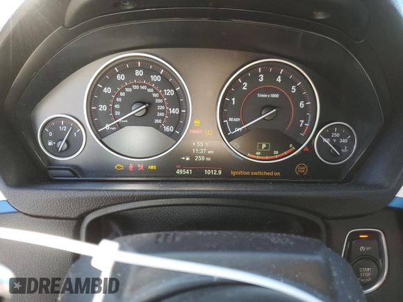 2014 BMW 4 Series 435i with VIN WBA3T3C57EJ876494, listed as a Copart auction lot 80781524 with 49,541 mi miles and Salvage title. Bid and sale history available at DreamBid. Image 9.