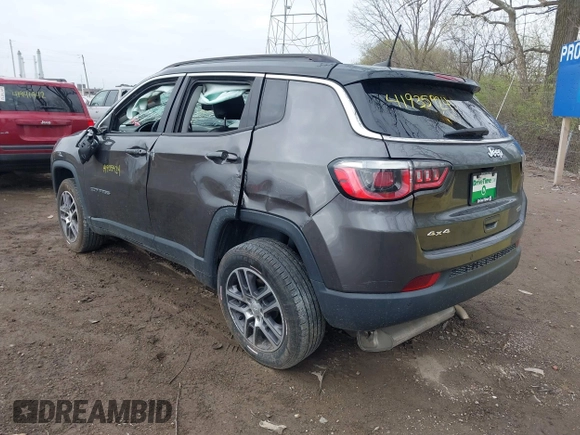 2018 Jeep Compass Altitude with VIN 3C4NJDBB3JT161844, listed as a IAAI auction lot 41935924 with 80,342 mi miles and . Bid and sale history available at DreamBid. Image 3.