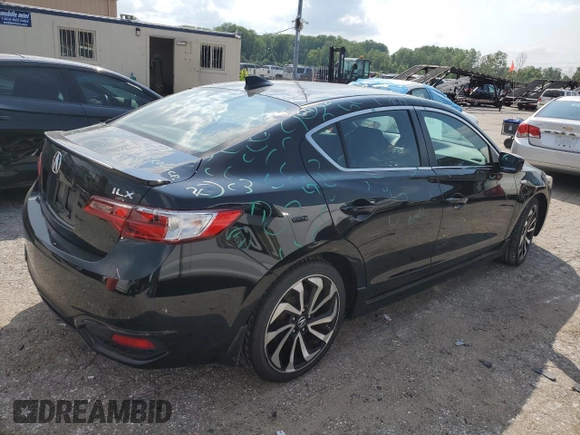 2018 Acura ILX Premium with VIN 19UDE2F85JA003694, listed as a Copart auction lot 62674024 with 72,256 mi miles and Salvage title. Bid and sale history available at DreamBid. Image 3.