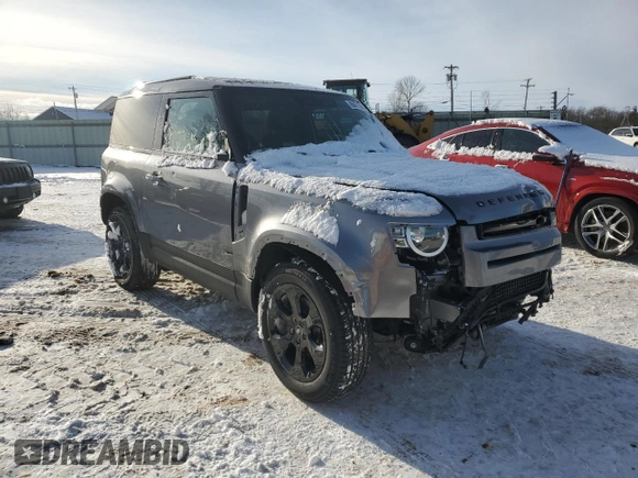 2023 Land Rover Defender S with VIN SALEJ6EX7P2243744, listed as a Copart auction lot 55748345 with 18,822 mi miles and Salvage title. Bid and sale history available at DreamBid. Image 4.