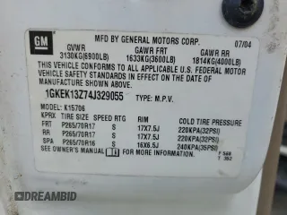 2004 GMC Yukon SLE with VIN 1GKEK13Z74J329055, listed as a Copart auction lot 55400044 with 182,473 mi miles and Clean Title. Bid and sale history available at carsss.com. Image 13.