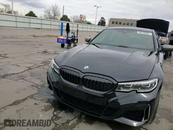 2020 BMW 3 Series M340i with VIN WBA5U7C04LFH57287, listed as a Copart auction lot 50228085 with 39,469 mi miles and Salvage Title. Bid and sale history available at carsss.com. Image 13.