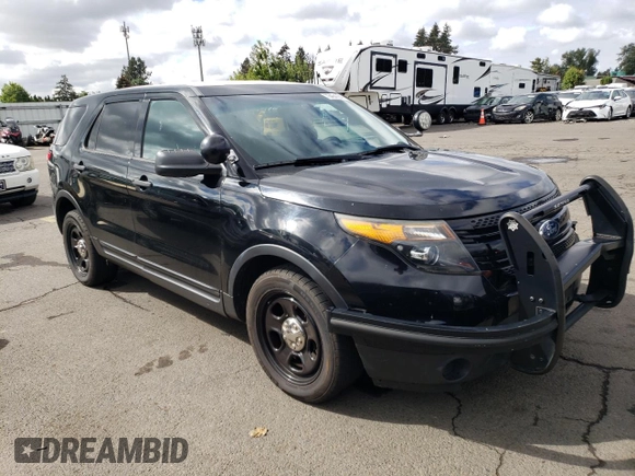 2014 Ford Utility Police Interceptor with VIN 1FM5K8AR2EGA04458, listed as a Copart auction lot 73454084 with 137,214 mi miles and Salvage Title. Bid and sale history available at carsss.com. Image 4.