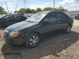 2009 Kia Spectra EX with VIN KNAFE221295624733, listed as a Copart auction lot 72229664 with 115,179 mi miles and Salvage Title. Bid and sale history available at carsss.com. Image 1.