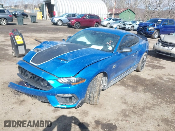 2021 Ford Mustang Mach 1 with VIN 1FA6P8R05M5554964, listed as a IAAI auction lot 41694871 with 38,788 mi miles. Bid and sale history available at carsss.com. Image 17.