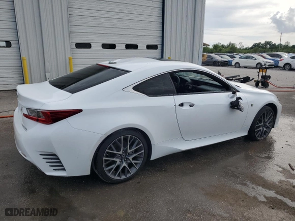 2015 Lexus RC 350 with VIN JTHSE5BC9F5000457, listed as a Copart auction lot 51968995 with 105,413 mi miles and Salvage Title. Bid and sale history available at carsss.com. Image 3.