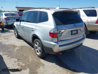 2007 BMW X3 3.0si with VIN WBXPC93467WF23755, listed as a IAAI auction lot 41862972 with 97,477 mi miles. Bid and sale history available at carsss.com. Image 3.