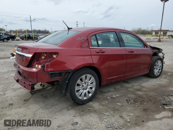 2013 Chrysler 200 LX with VIN 1C3CCBAB7DN686759, listed as a Copart auction lot 51179425 with 144,238 mi miles and Salvage Title. Bid and sale history available at carsss.com. Image 3.