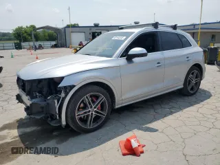 2020 Audi SQ5 Premium Plus with VIN WA1B4AFY1L2001550, listed as a Copart auction lot 60164245 with 71,711 mi miles and Salvage title. Bid and sale history available at DreamBid. Image 1.