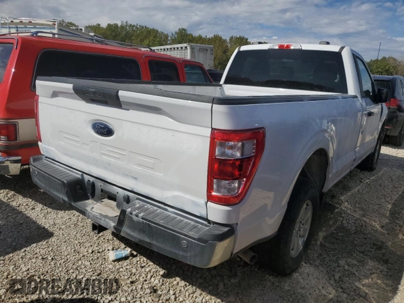 2021 Ford F-150 XL with VIN 1FTMF1EB4MKE11721, listed as a Copart auction lot 65990284 with Not provided miles and Salvage title. Bid and sale history available at DreamBid. Image 3.