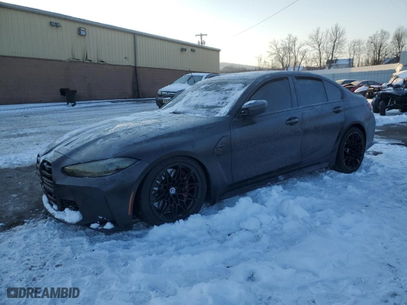 2023 BMW M3 Competition xDrive with VIN WBS43AY05PFP62243, listed as a Copart auction lot 41919185 with 0 mi miles and Salvage Title. Bid and sale history available at carsss.com. Image 1.