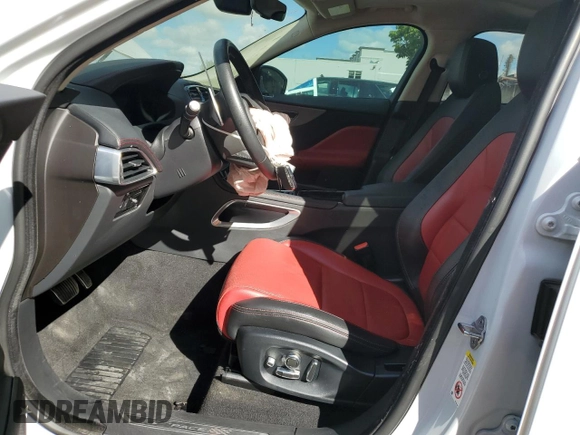 2020 Jaguar F-Pace 25t Checkered Flag Edition with VIN SADCP2FXXLA618597, listed as a Copart auction lot 43703065 with 32,011 mi miles and Salvage title. Bid and sale history available at DreamBid. Image 7.