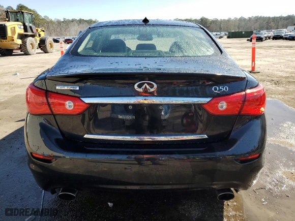 2017 Infiniti Q50 3.0t Premium with VIN JN1EV7AP5HM735138, listed as a Copart auction lot 43696675 with 107,317 mi miles and Salvage Title. Bid and sale history available at carsss.com. Image 6.