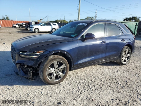 2023 Genesis GV70 3.5T Sport with VIN KMUMCDTC7PU083934, listed as a Copart auction lot 84536484 with 6,554 mi miles and Salvage Title. Bid and sale history available at carsss.com. Image 1.