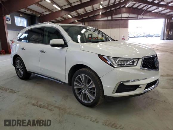 2017 Acura MDX Technology with VIN 5FRYD4H55HB009013, listed as a Copart auction lot 50069845 with 144,380 mi miles and Salvage Title. Bid and sale history available at DreamBid. Image 4.