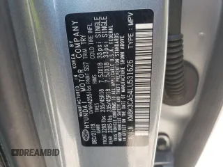 2020 Hyundai Kona Limited with VIN KM8K3CA54LU531626, listed as a Copart auction lot 65956752 with 16,068 mi miles. Bid and sale history available at carsss.com. Image 10.