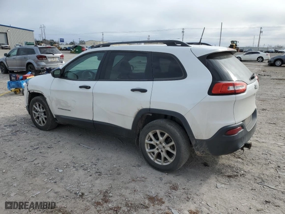 2017 Jeep Cherokee Sport with VIN 1C4PJLAB8HW607320, listed as a Copart auction lot 89168975 with 129,298 mi miles and Salvage Title. Bid and sale history available at carsss.com. Image 2.