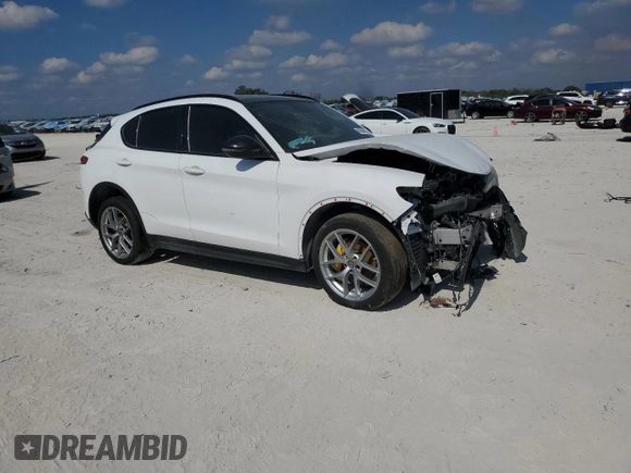 2019 Alfa Romeo Stelvio Ti Sport z VIN ZASPAKBN4K7C50293, wystawiony jako Copart lot #43664025 z przebiegiem 49 382 mil mil oraz Nie do naprawy • Non repairable. Historia ofert i sprzedaży dostępna na DreamBid. Obrazek 4.