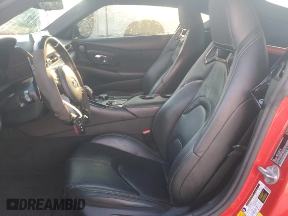 2021 Toyota GR Supra 3.0 with VIN WZ1DB0C02MW043752, listed as a Copart auction lot 73785324 with 53,345 mi miles and Salvage Title. Bid and sale history available at carsss.com. Image 7.
