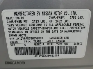 2011 Infiniti G25 x with VIN JN1DV6AR7BM652003, listed as a Copart auction lot 79712504 with 86,722 mi miles and Salvage Title. Bid and sale history available at carsss.com. Image 12.